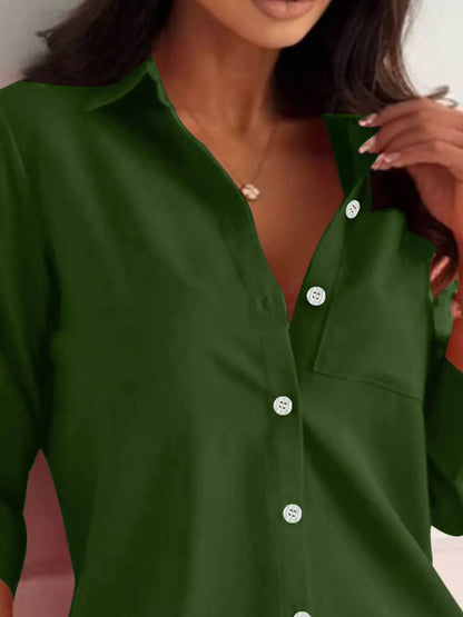 Button-Down Roll-Up Sleeve Shirt