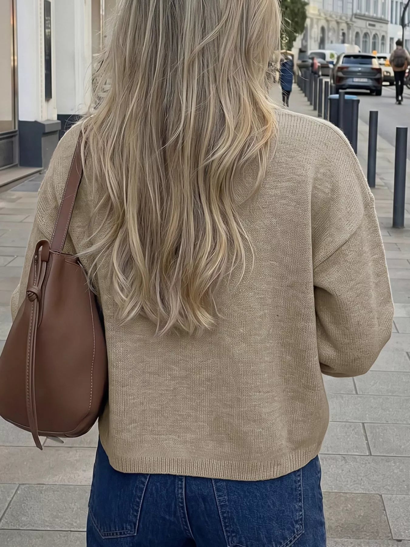 Open-Front Knit Cardigan