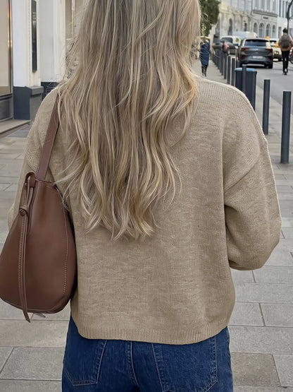 Open-Front Knit Cardigan