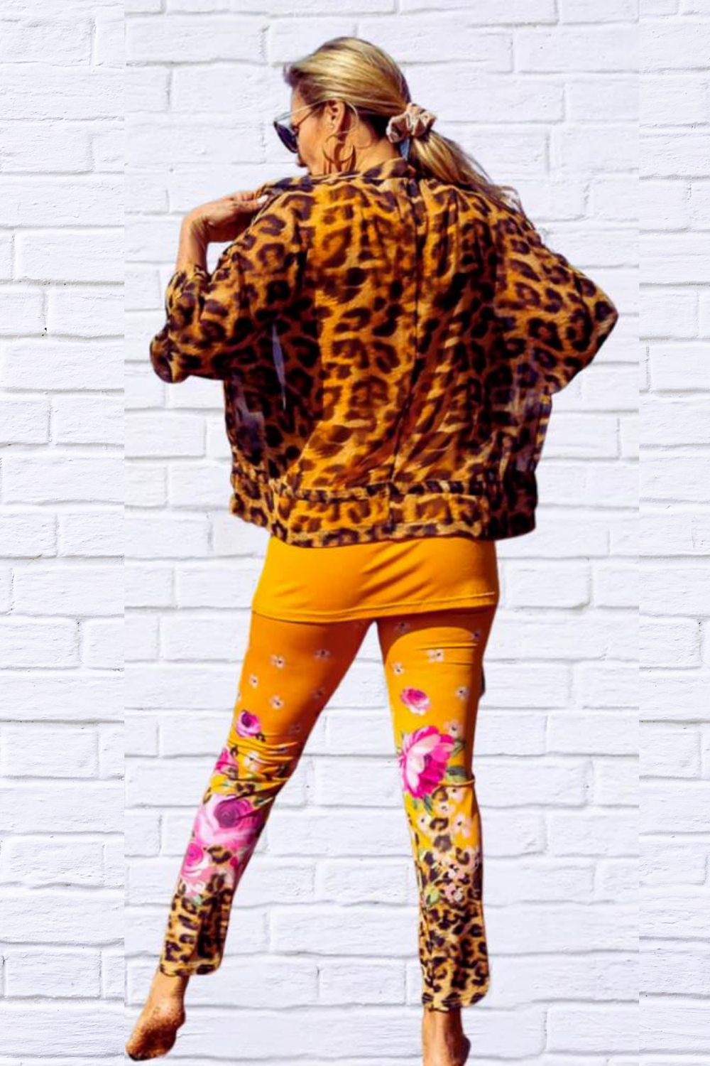 Daniela Sienna print stretch knit leggings