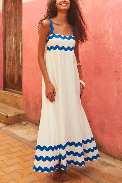 Rosiedress Empire Waist Ric Rac Maxi Vacation Dress