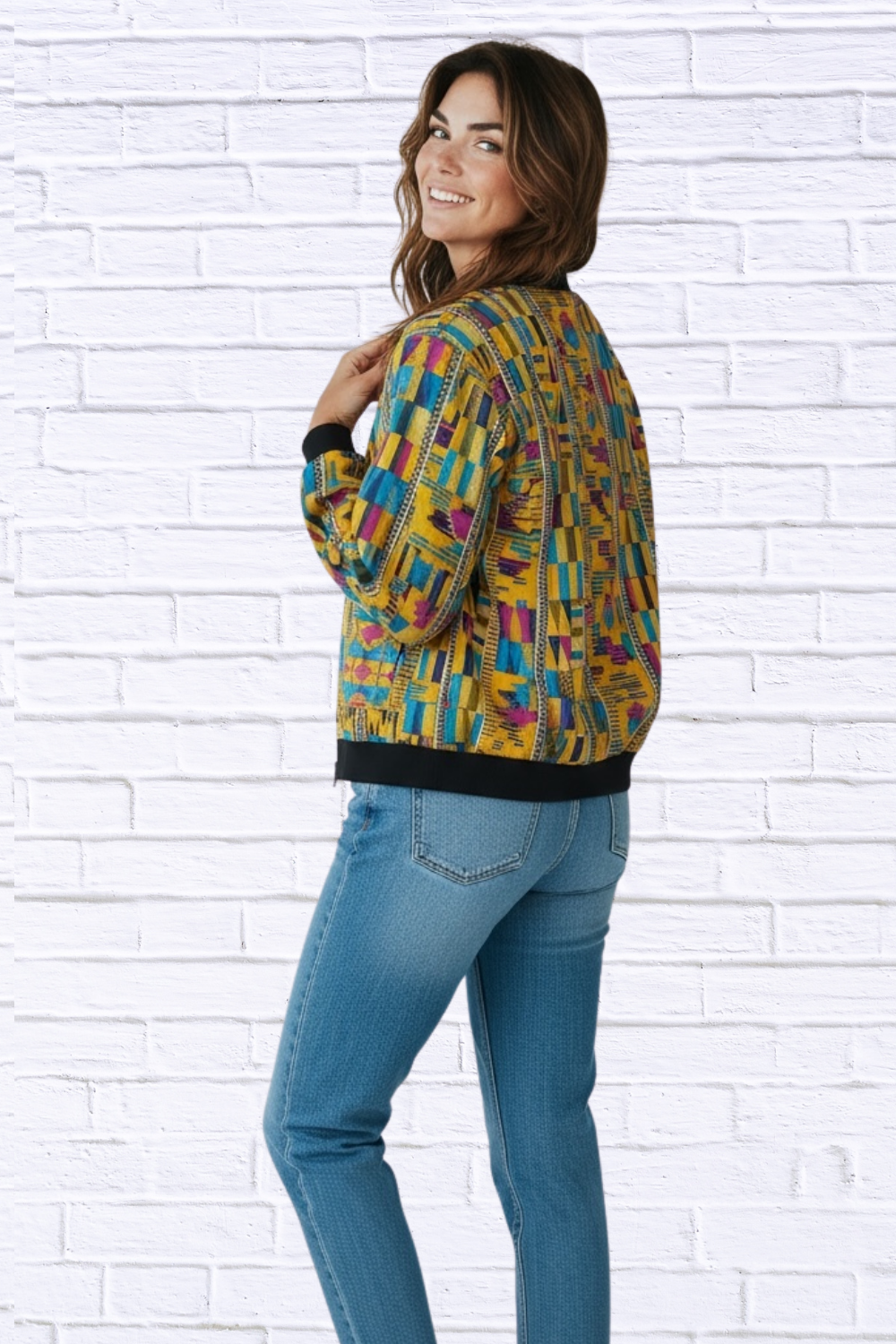 Maddy Traditional Bomber Printed Ethnic Jacket - Bold Prints | Diva USA