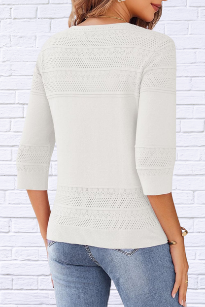 Button Up 3/4 Sleeve Cardigan – Classic Comfort with a Modern Twist