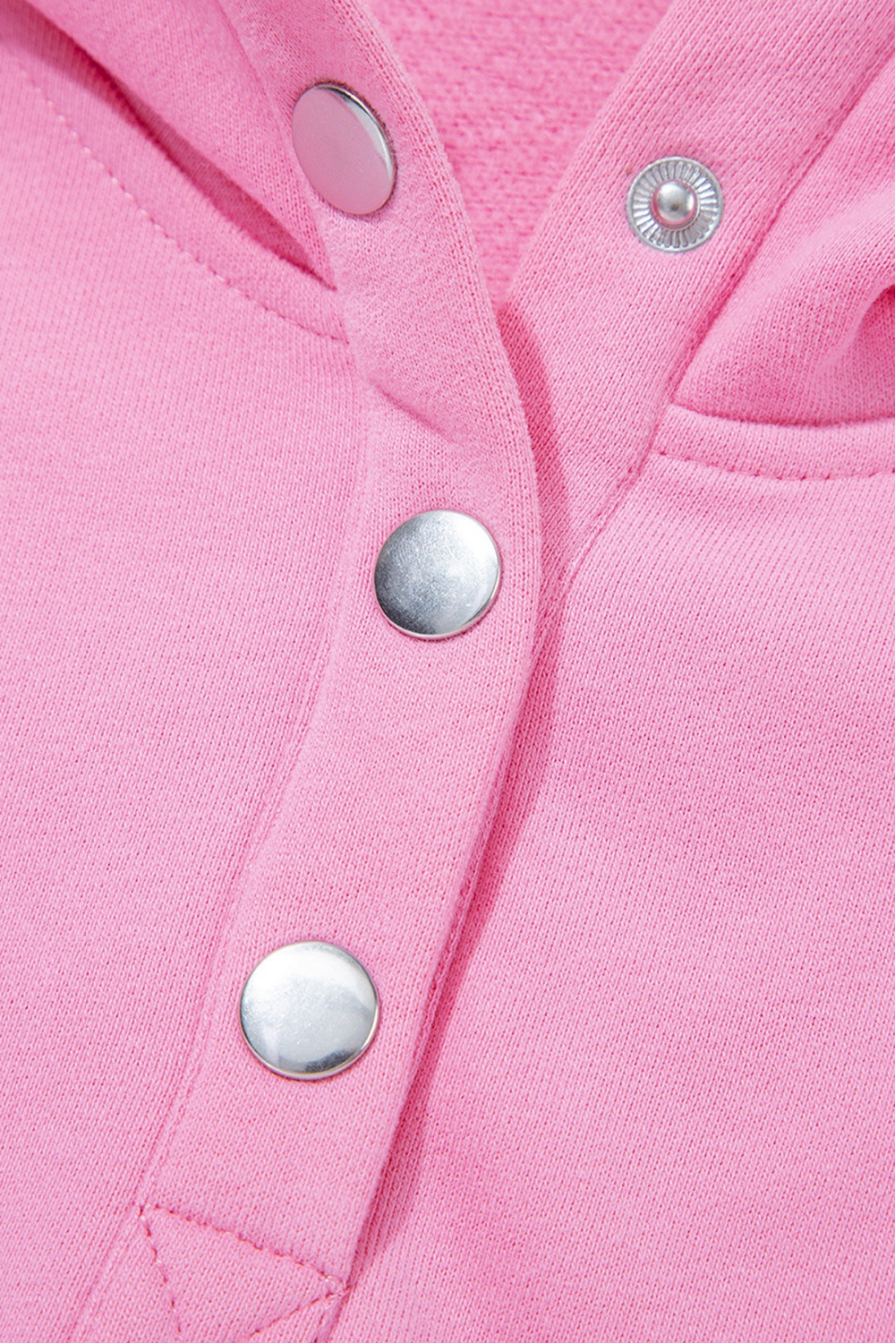 Eyelet Lace Detail Snap Down Sweatshirt