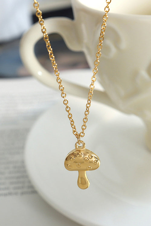 Rosiedress Cute Little Stereoscopic Mushroom Pendant Necklace