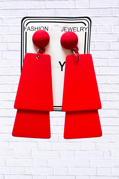 Untitled Bold Geometric Drop Earrings – Statement Fashion Jewelry