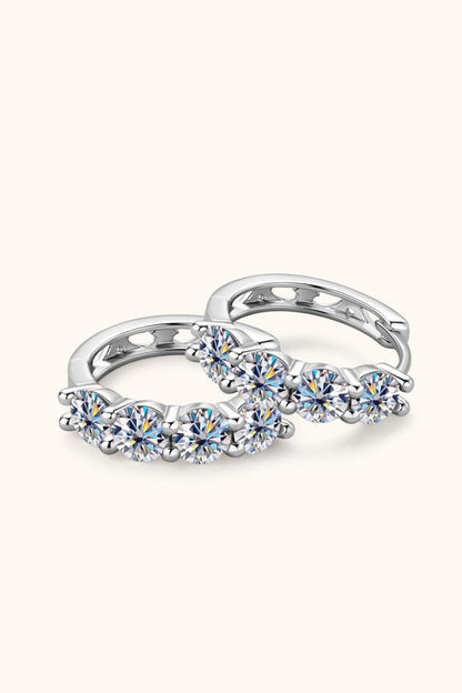 Blue Zone Planet | 2.4 Carat Moissanite Huggie Earrings