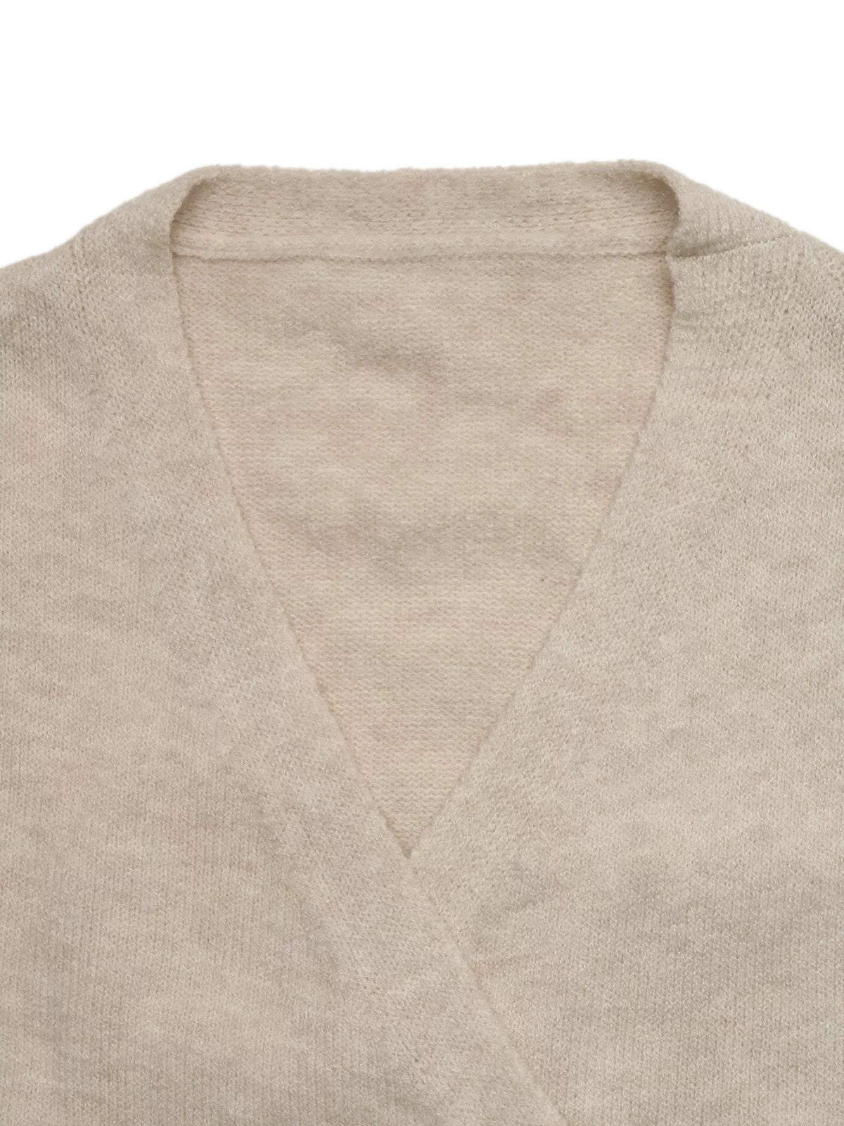 Tied Surplice Long Sleeve Sweater