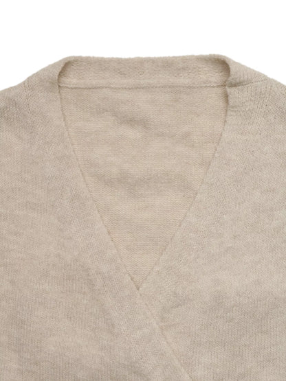 Tied Surplice Long Sleeve Sweater