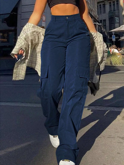Full Size High-Waisted Cargo Pants Plus Size