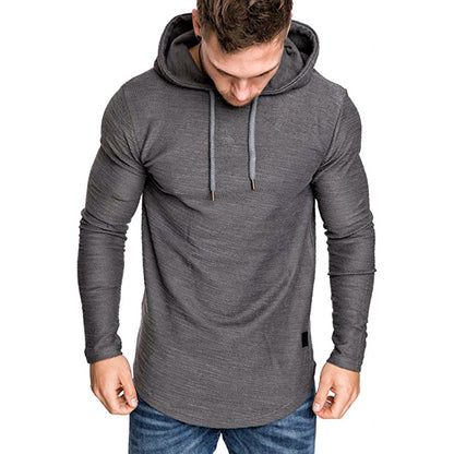 Strukturierte, einfarbige, hochwertige Pullover-Hoodies für Herren