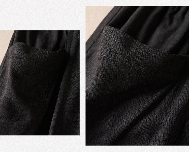 Summer thin lantern cropped pants