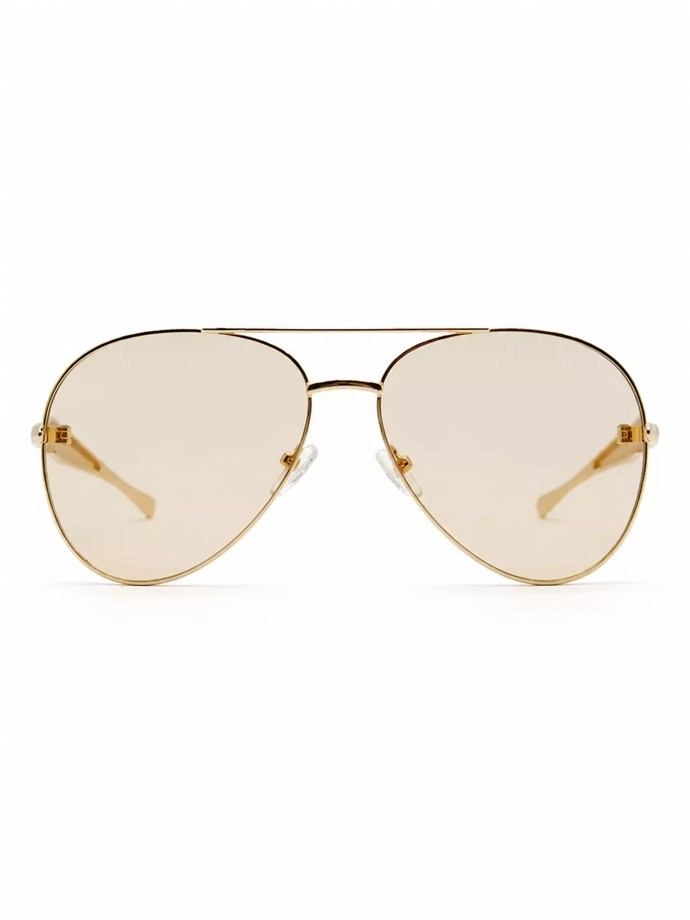 Aviator Sunglasses with Metal Lenses