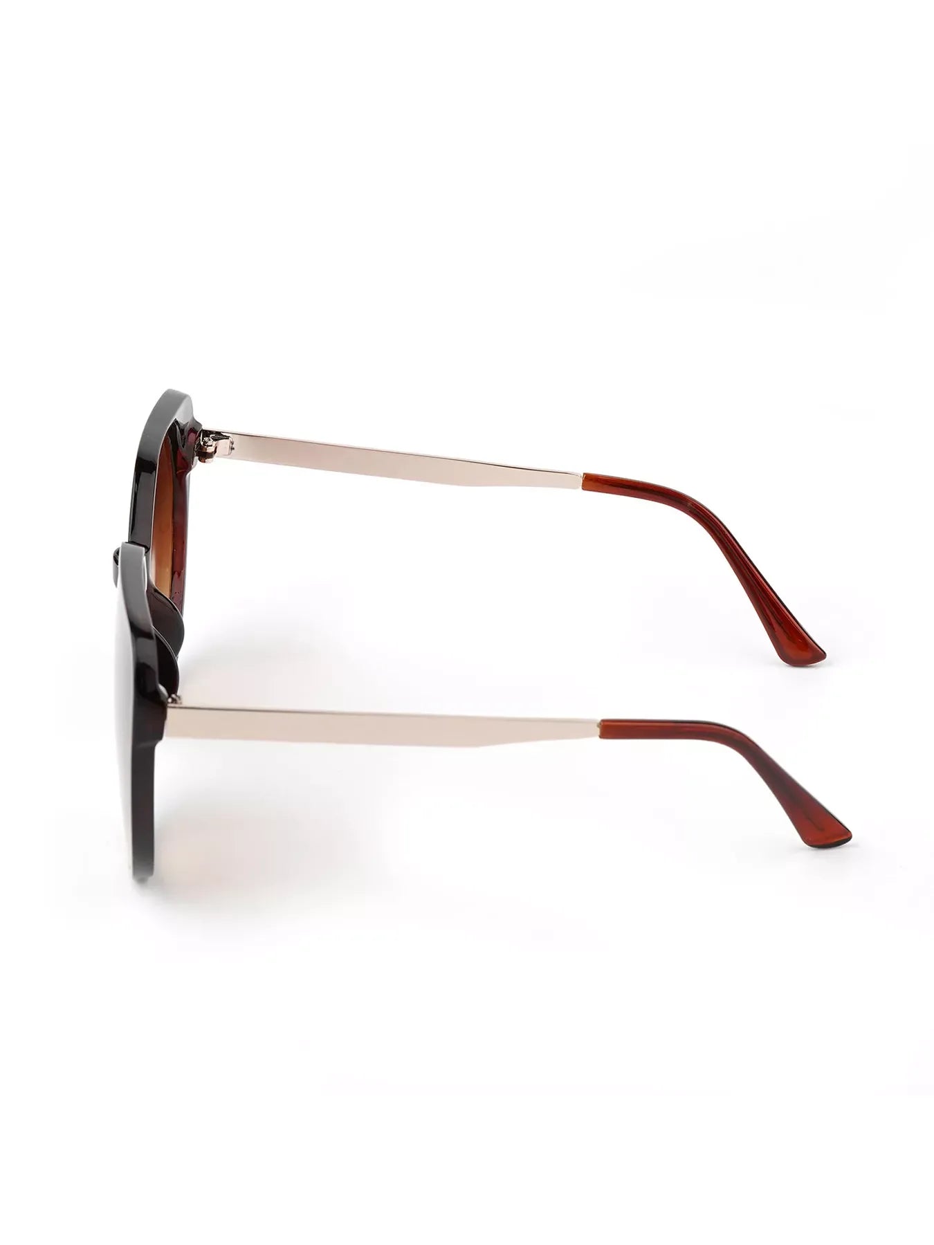 Chic Round Sunglasses with Metal Accents