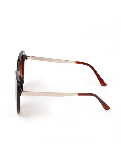 Chic Round Sunglasses with Metal Accents