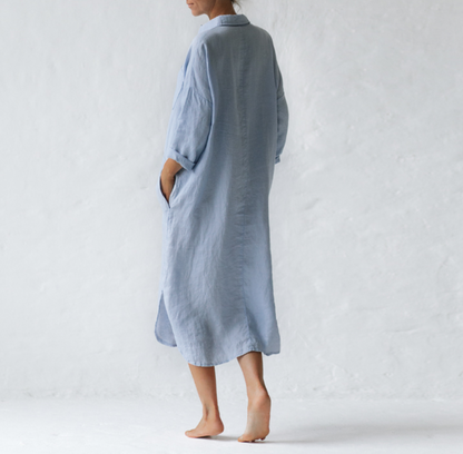 Shirt Dress In Sky Blue