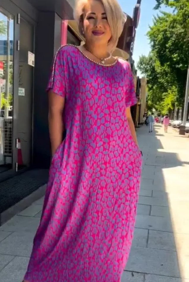Robe longue imprimée chic