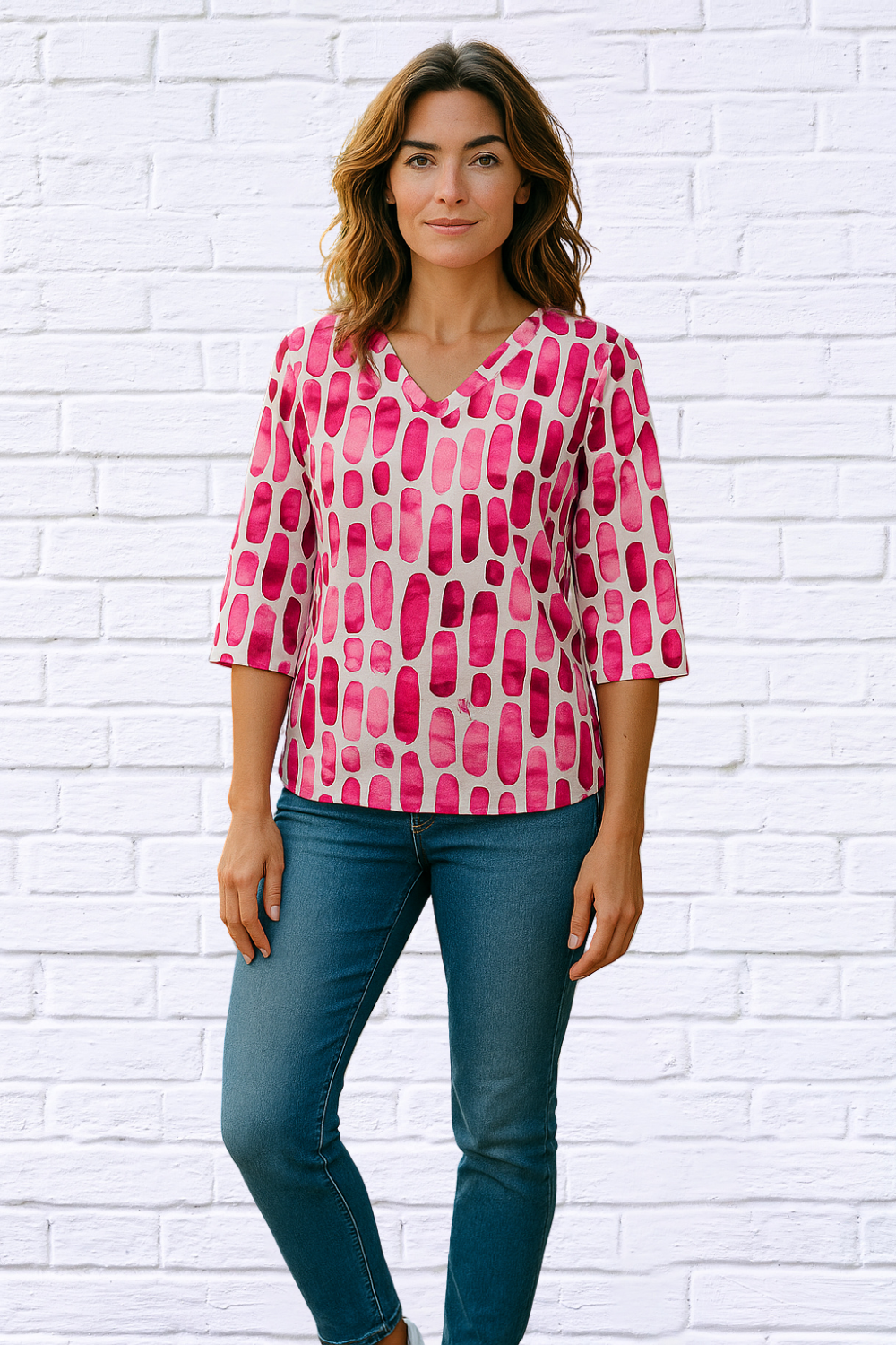 Candy Floss V-Neck Top