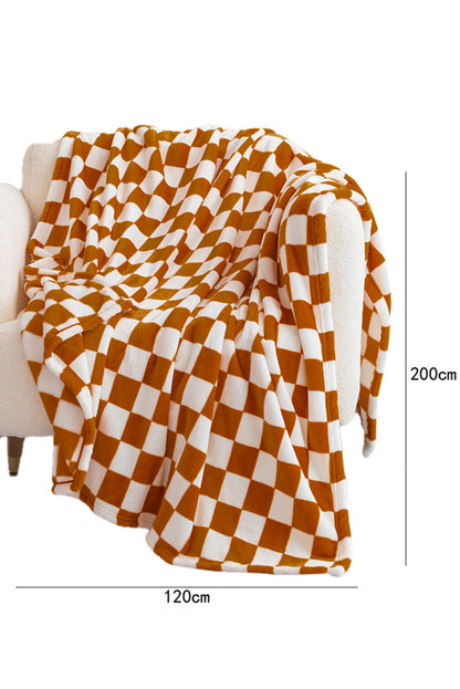 Blue Zone Planet | Black Checkerboard Printed Soft Throw Blanket