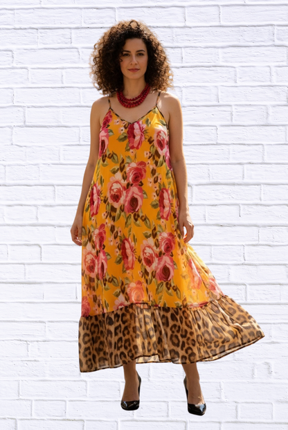 Demi Dress Sheer Flare Strappy Dress