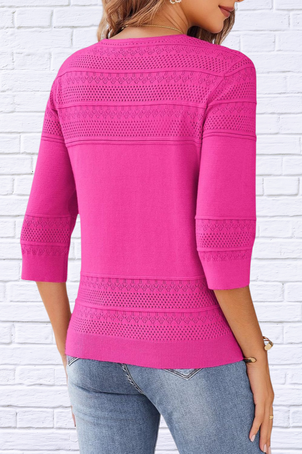 Button Up 3/4 Sleeve Cardigan – Classic Comfort with a Modern Twist