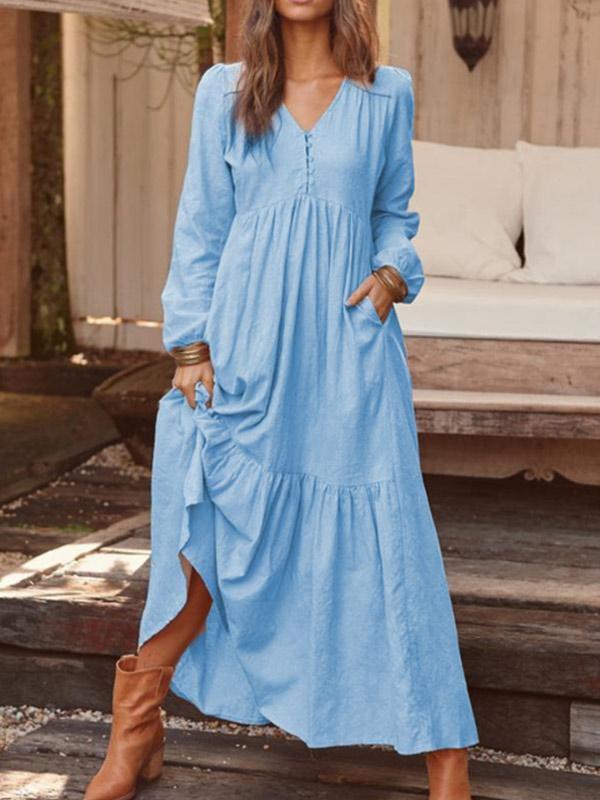 Ladies casual long sleeve dress