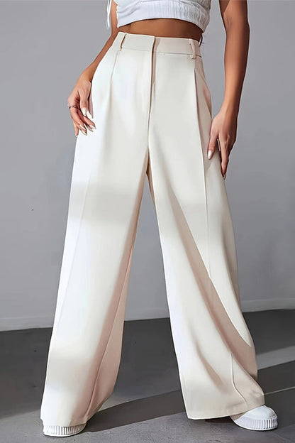 Rosiedress High Rise Wide Leg Pocketed Baggy Pants