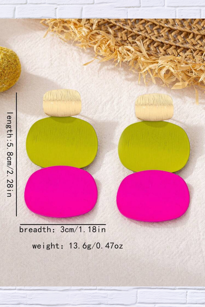 Bold & Playful – Color Pop Statement Drop Earrings