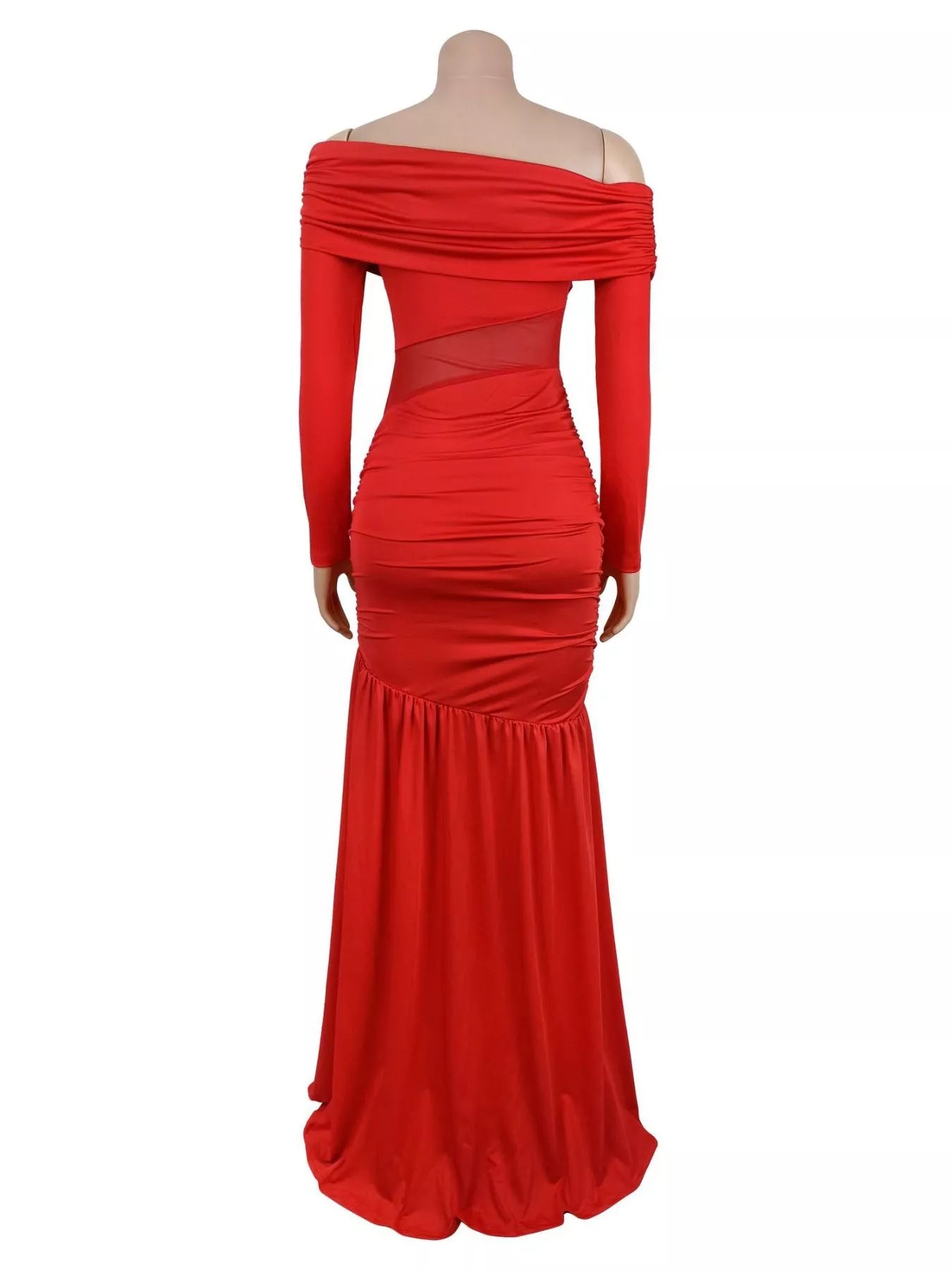 Off Shoulder Slit Maxi Dress