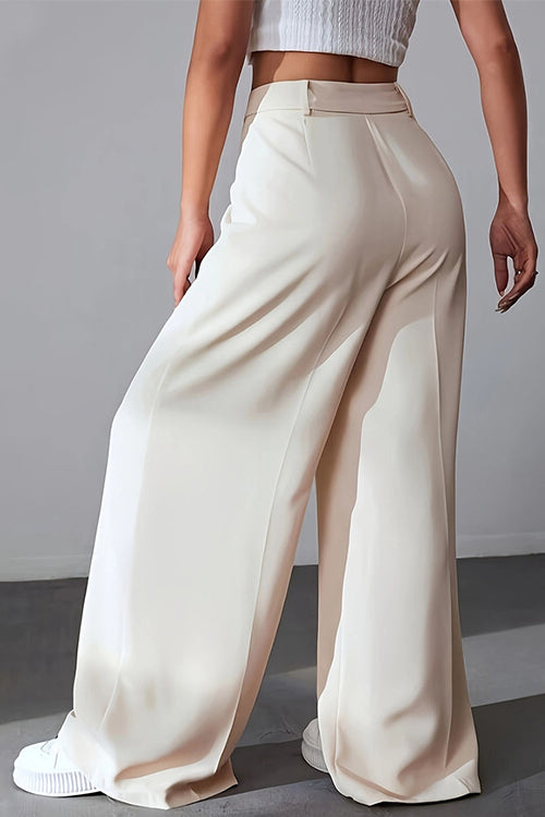 Rosiedress High Rise Wide Leg Pocketed Baggy Pants