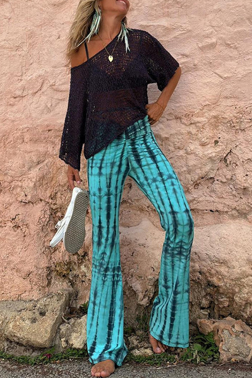 Rosiedress High Waist Tie Dye Bell Bottoms Tie Dye Pants