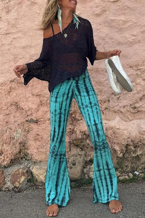 Rosiedress High Waist Tie Dye Bell Bottoms Tie Dye Pants