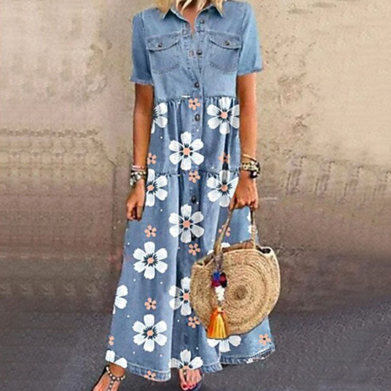 Denim Long Dress