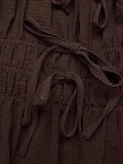 Tie-Front A-Line Dress