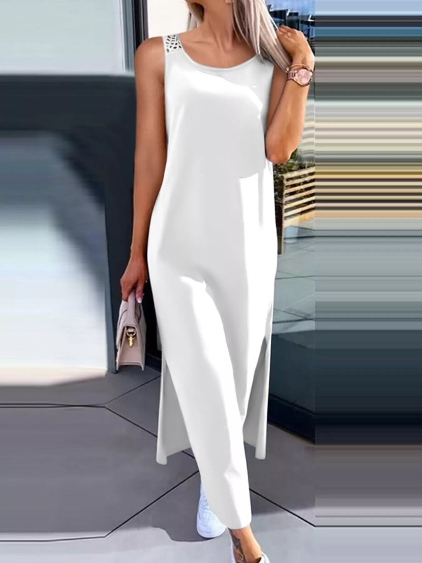 Side Slit Sleeveless Maxi Dress