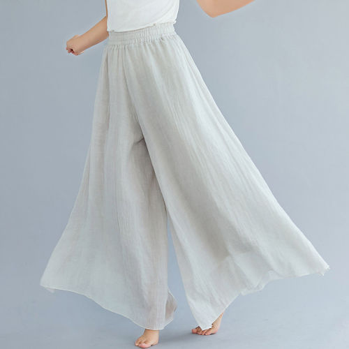 literary cotton and linen pants