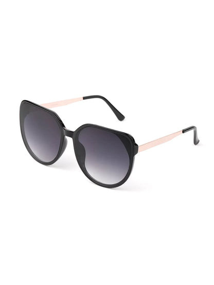 Chic Round Sunglasses with Metal Accents