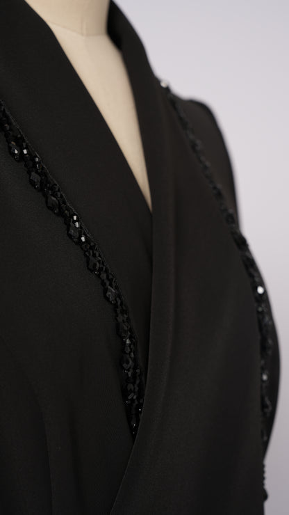 Ensemble haut en maille perlée et pantalon large pour femme