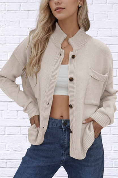 Button Up Long Sleeve Cardigan