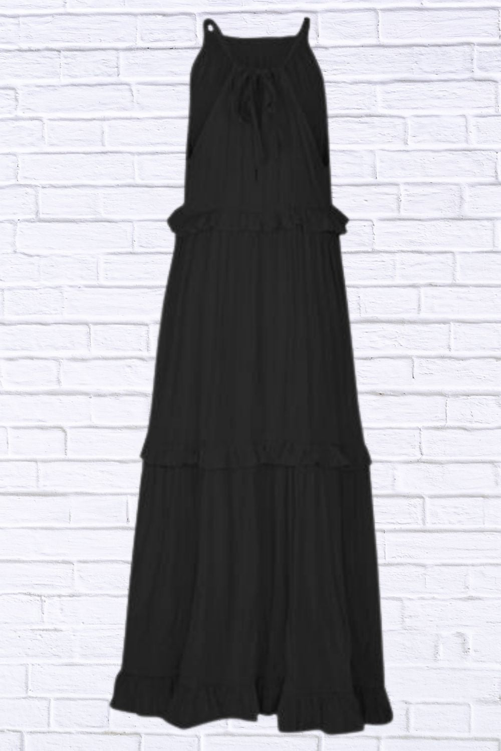 Ruffled Sleeveless Maxi Dress | Flowy & Feminine