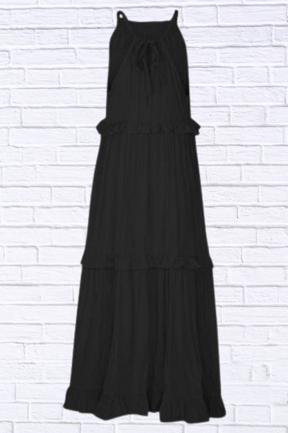 Ruffled Sleeveless Maxi Dress | Flowy & Feminine