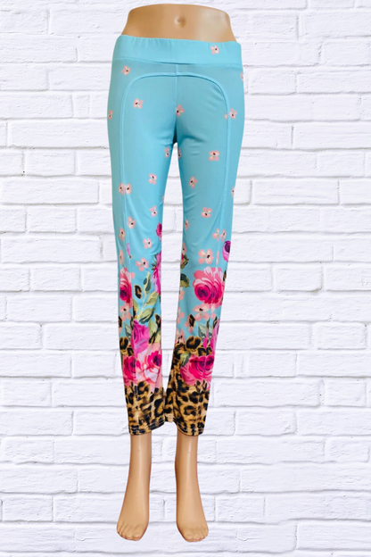 Daniela Sienna print stretch knit leggings