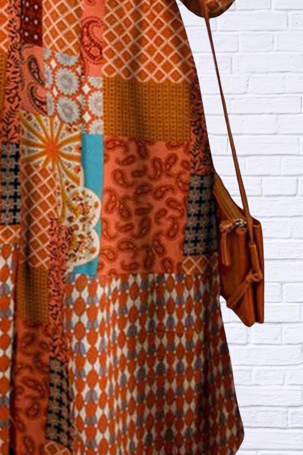 Printed Button Up Long Sleeve Top