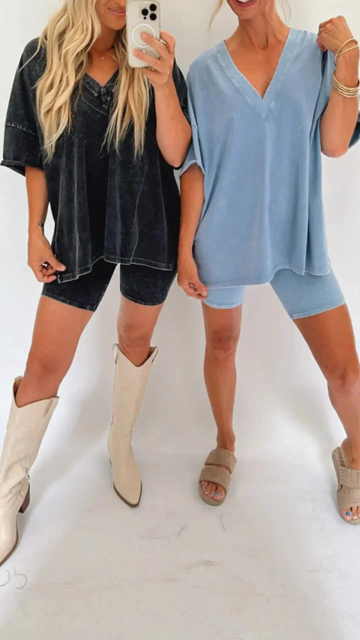 Lässiges, gewaschenes Damen-Set