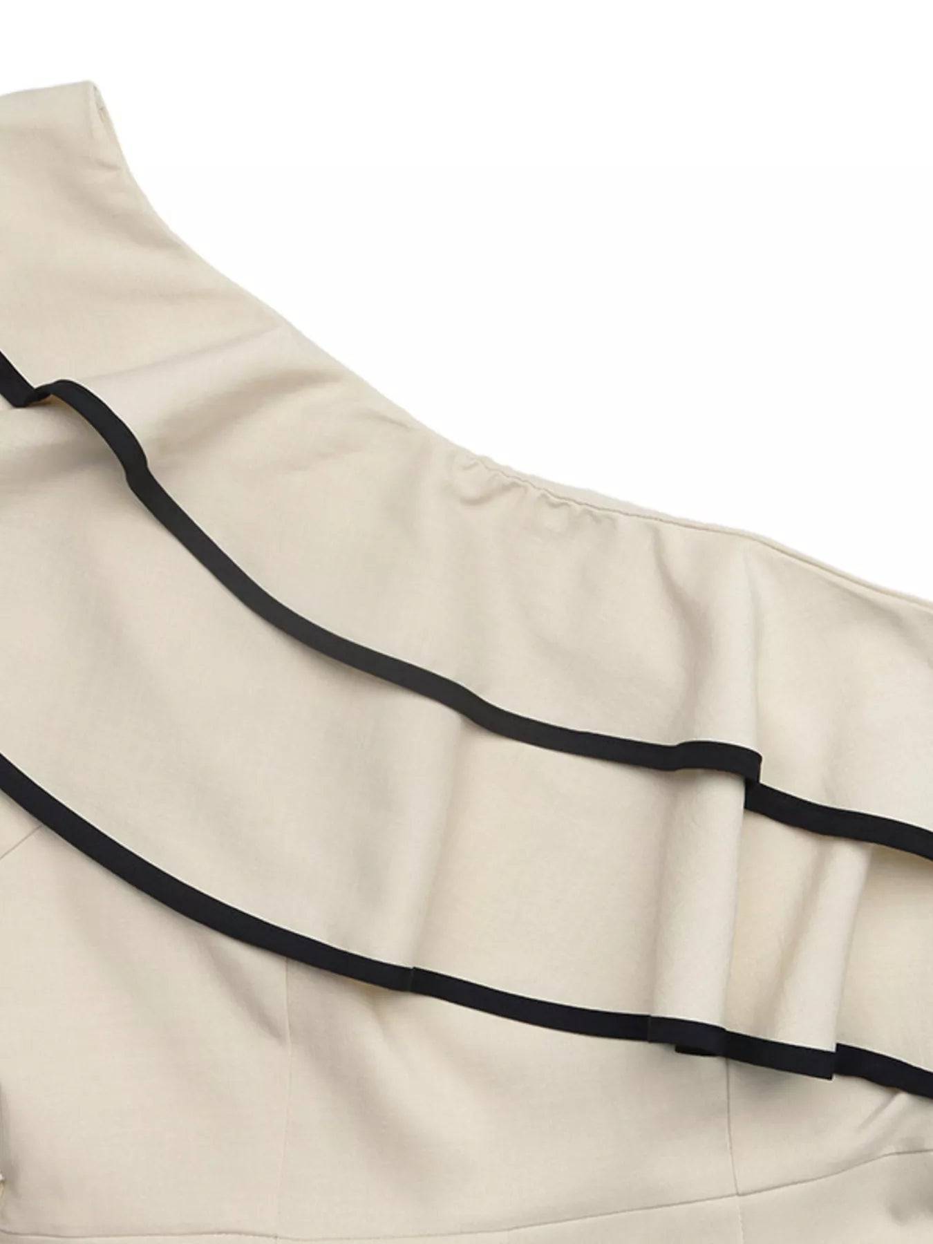 Ruffle One-Shoulder Wide Leg Jumpsuit
