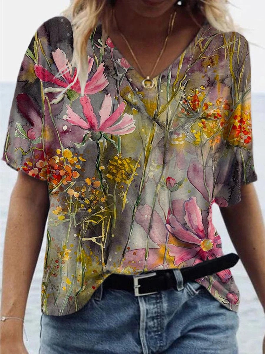 Women's Elegant Printed Loose Shirt