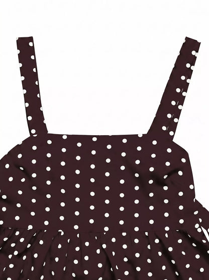 Polka Dot Tie Back Cami