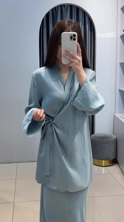 Fashion Casual Solid Color Pajama Set