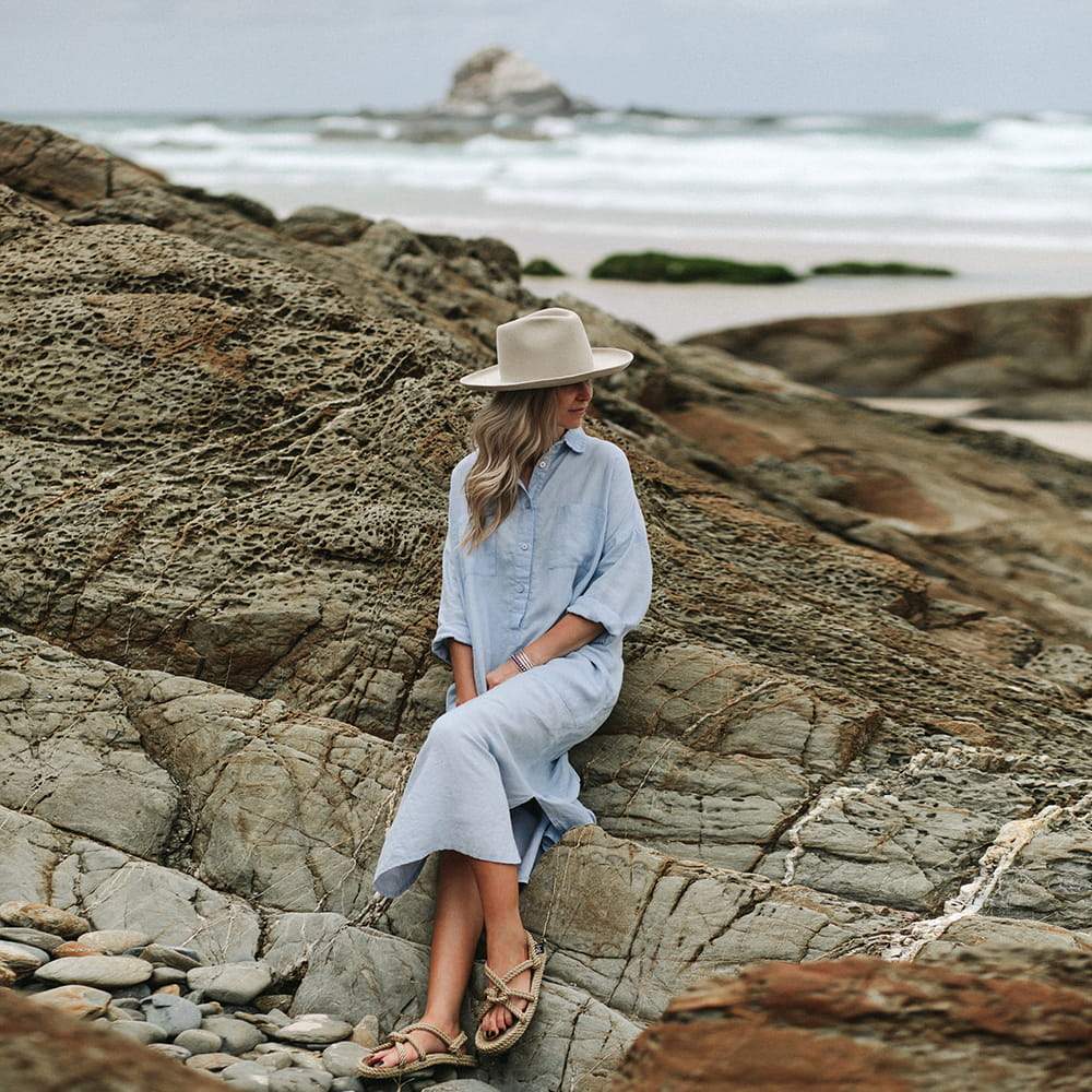 Shirt Dress In Sky Blue