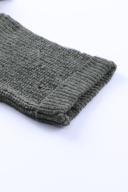Blue Zone Planet | Distressed Round Neck Drop Shoulder Sweater